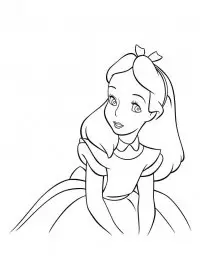 Fisă de colorat cu Alice in tara minunilor de colorat p25