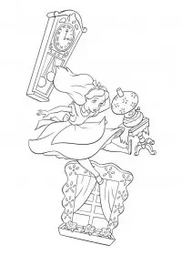 Fisă de colorat cu Alice in tara minunilor de colorat p30