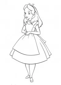 Fisă de colorat cu Alice in tara minunilor de colorat p31