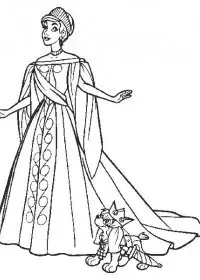 Fisă de colorat cu Anastasia de colorat p23