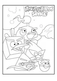 Fisă de colorat cu Angry birds de colorat p02