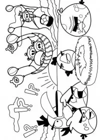 Fisă de colorat cu Angry birds de colorat p03