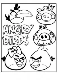 Fisă de colorat cu Angry birds de colorat p12