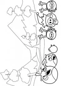 Fisă de colorat cu Angry birds de colorat p14
