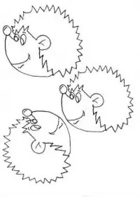 Fisă de colorat cu Animale arici de colorat p08