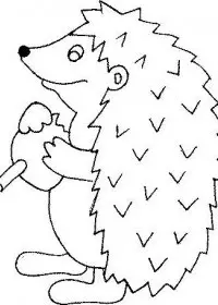 Fisă de colorat cu Animale arici de colorat p11