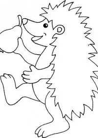 Fisă de colorat cu Animale arici de colorat p13