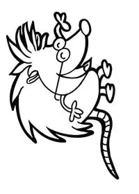 Fisă de colorat cu Animale arici de colorat p19