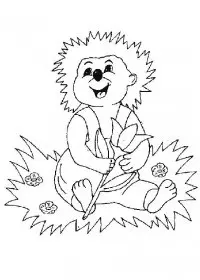 Fisă de colorat cu Animale arici de colorat p28