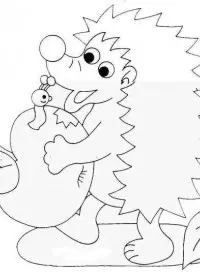 Fisă de colorat cu Animale arici de colorat p32