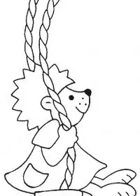 Fisă de colorat cu Animale arici de colorat p36