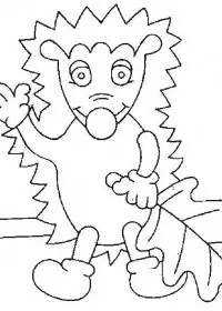 Fisă de colorat cu Animale arici de colorat p37