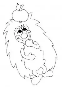 Fisă de colorat cu Animale arici de colorat p39