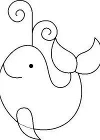 Fisă de colorat cu Animale balene de colorat p02