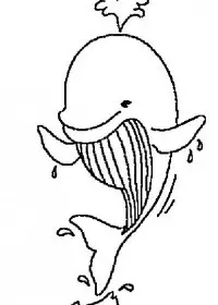 Fisă de colorat cu Animale balene de colorat p07