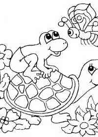 Fisă de colorat cu Animale broaste testoase de colorat p03