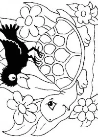 Fisă de colorat cu Animale broaste testoase de colorat p14