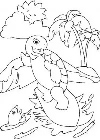 Fisă de colorat cu Animale broaste testoase de colorat p16