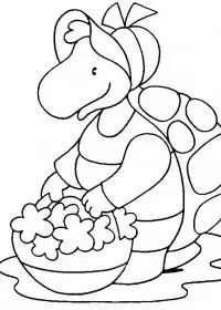 Fisă de colorat cu Animale broaste testoase de colorat p20