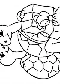 Fisă de colorat cu Animale broaste testoase de colorat p21