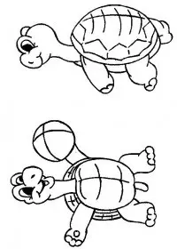 Fisă de colorat cu Animale broaste testoase de colorat p23