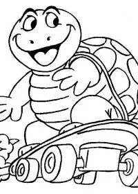 Fisă de colorat cu Animale broaste testoase de colorat p25