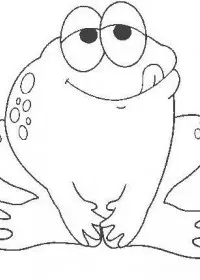 Fisă de colorat cu Animale broscute de colorat p04