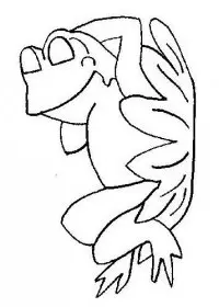 Fisă de colorat cu Animale broscute de colorat p08