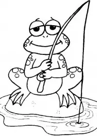 Fisă de colorat cu Animale broscute de colorat p101