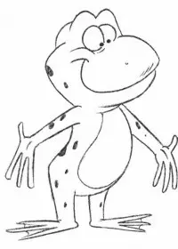 Fisă de colorat cu Animale broscute de colorat p104