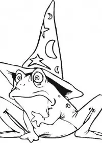 Fisă de colorat cu Animale broscute de colorat p105