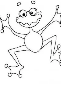 Fisă de colorat cu Animale broscute de colorat p13