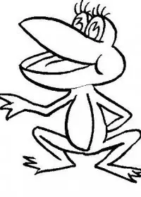 Fisă de colorat cu Animale broscute de colorat p17