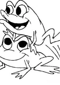 Fisă de colorat cu Animale broscute de colorat p20