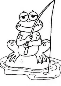 Fisă de colorat cu Animale broscute de colorat p21