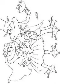 Fisă de colorat cu Animale broscute de colorat p30