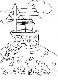 Fisă de colorat cu Animale broscute de colorat p36