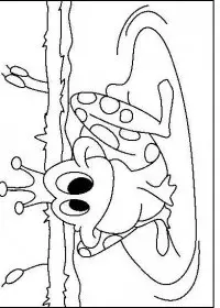 Fisă de colorat cu Animale broscute de colorat p49