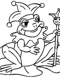 Fisă de colorat cu Animale broscute de colorat p53