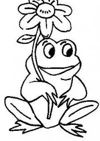 Fisă de colorat cu Animale broscute de colorat p54