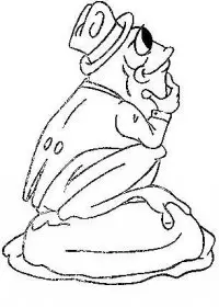 Fisă de colorat cu Animale broscute de colorat p56