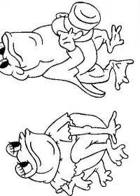 Fisă de colorat cu Animale broscute de colorat p57