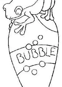 Fisă de colorat cu Animale broscute de colorat p61