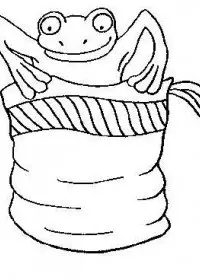 Fisă de colorat cu Animale broscute de colorat p62