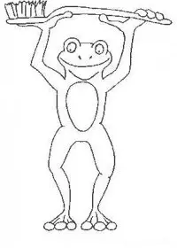 Fisă de colorat cu Animale broscute de colorat p65