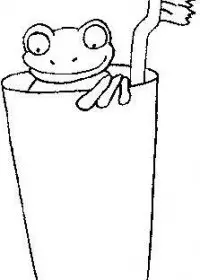 Fisă de colorat cu Animale broscute de colorat p71