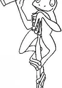 Fisă de colorat cu Animale broscute de colorat p72