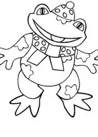 Fisă de colorat cu Animale broscute de colorat p92