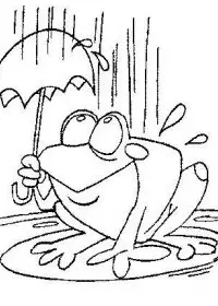 Fisă de colorat cu Animale broscute de colorat p95