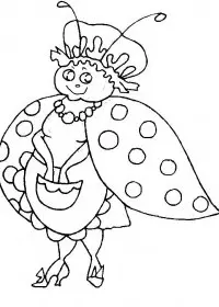 Fisă de colorat cu Animale buburuze de colorat p05